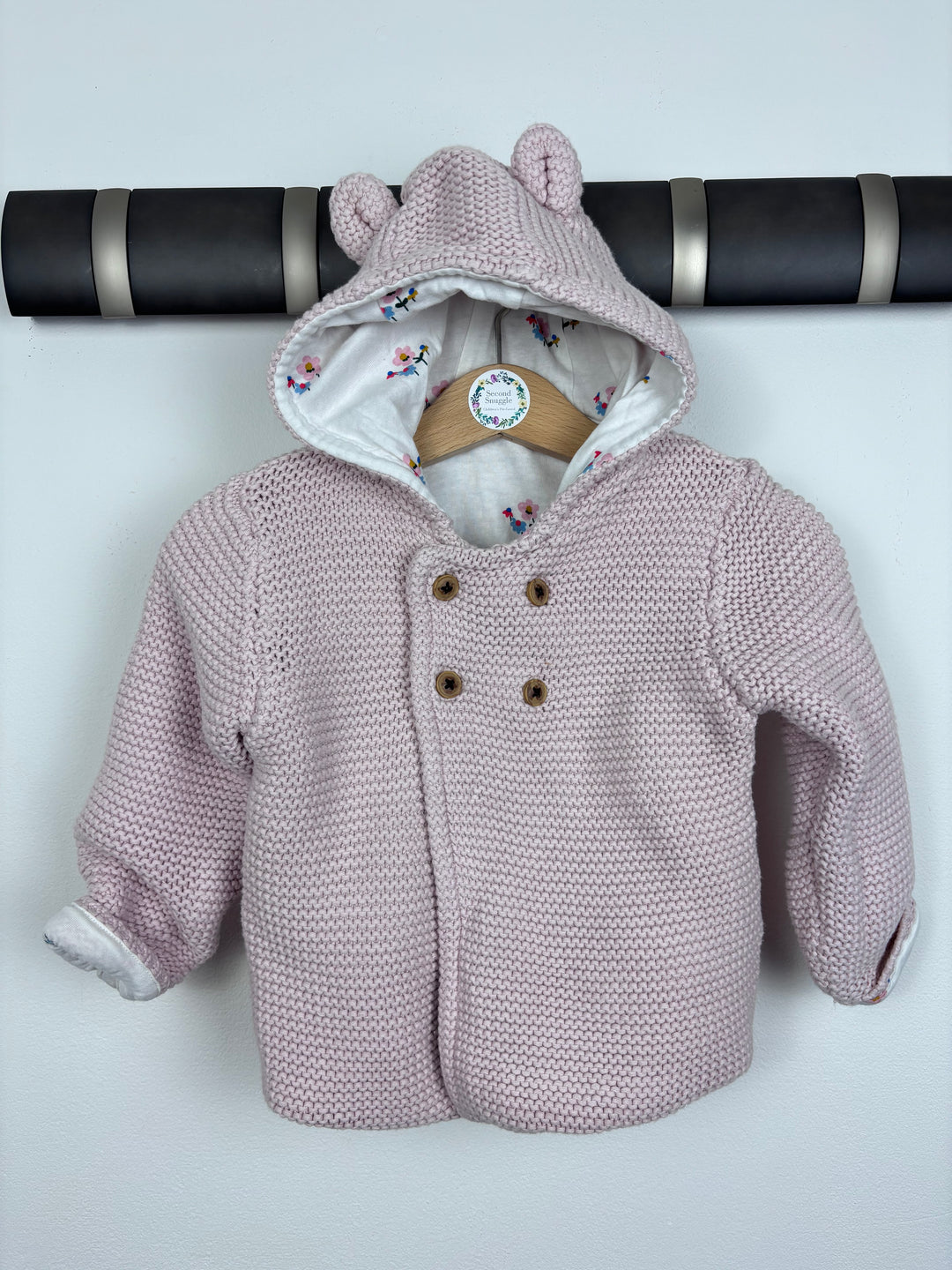 M&S Knitted Bear Hoodie 9–12 Months