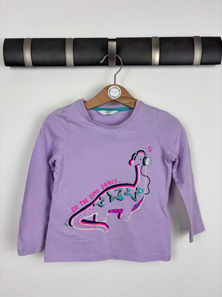 M&S Dino Long Sleeve Top 2-3 Years