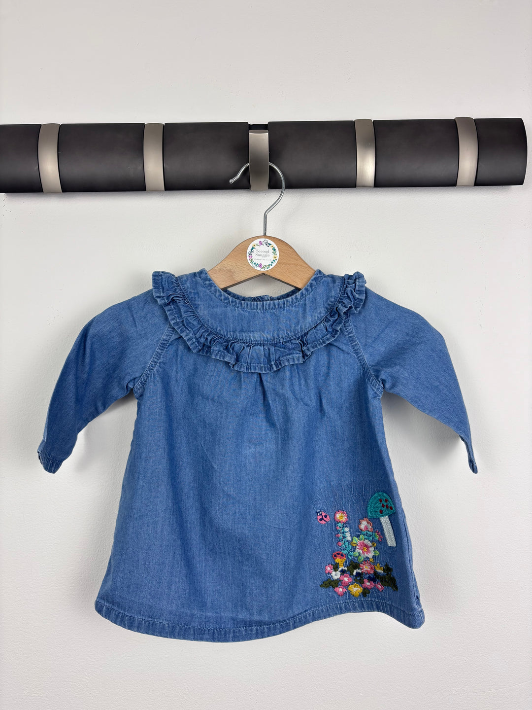 Next Denim Dress Up To 3 Months-Dresses-Second Snuggle Preloved