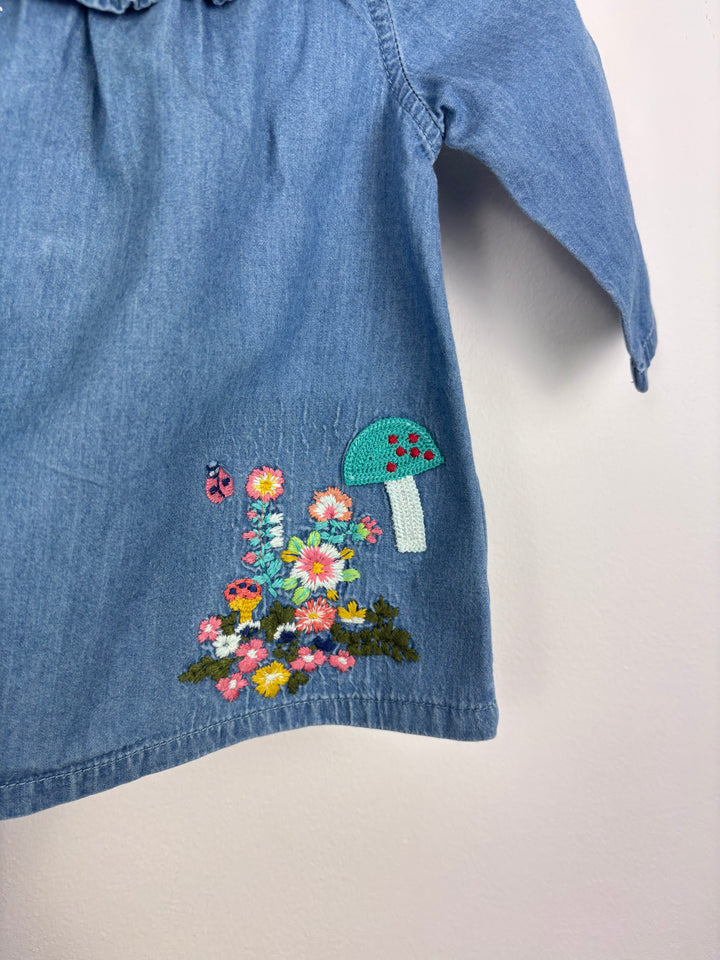 Next Denim Dress Up To 3 Months-Dresses-Second Snuggle Preloved