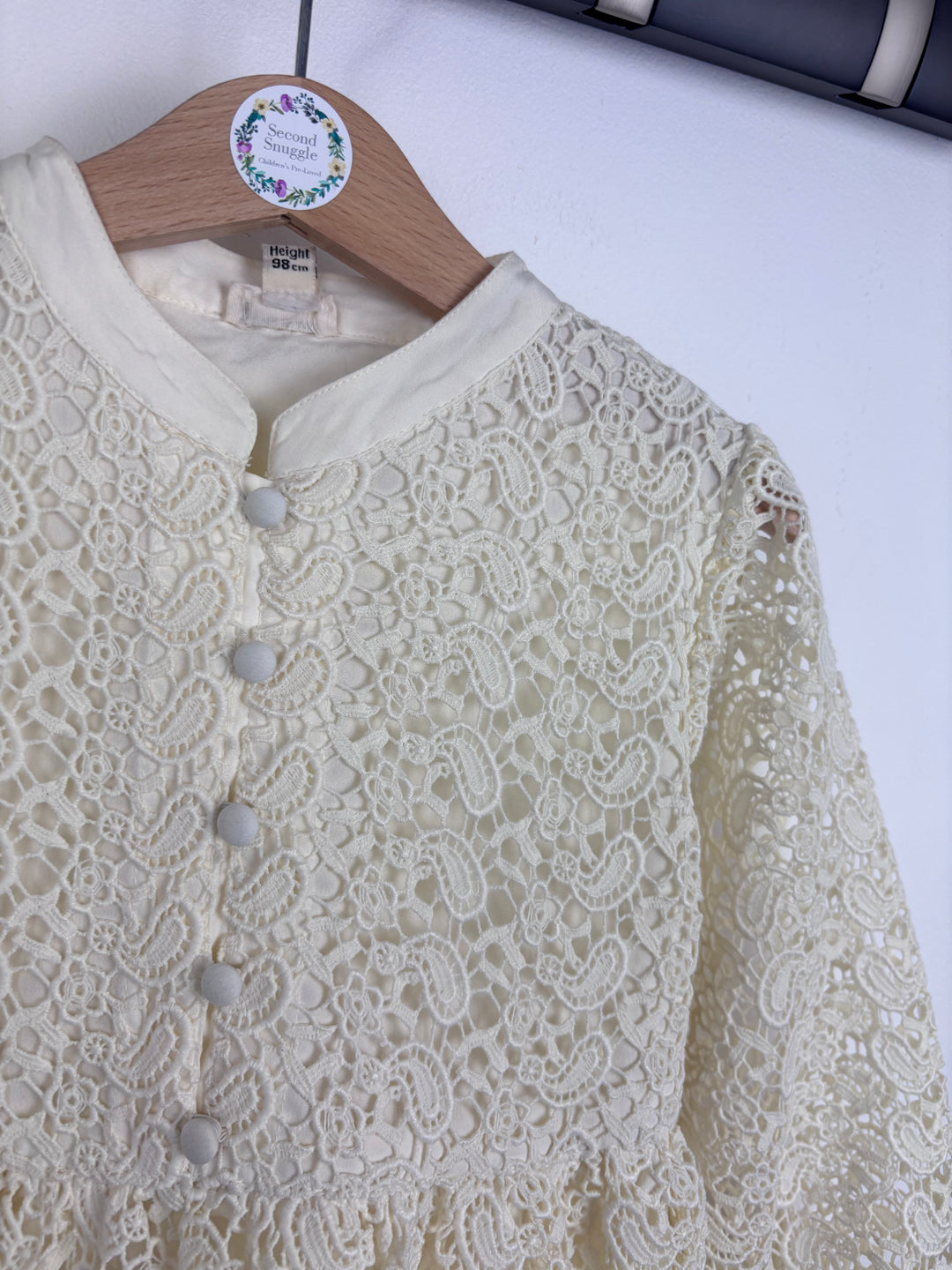 River Island Cream Lace Dress 2-3 Years-Dresses-Second Snuggle Preloved
