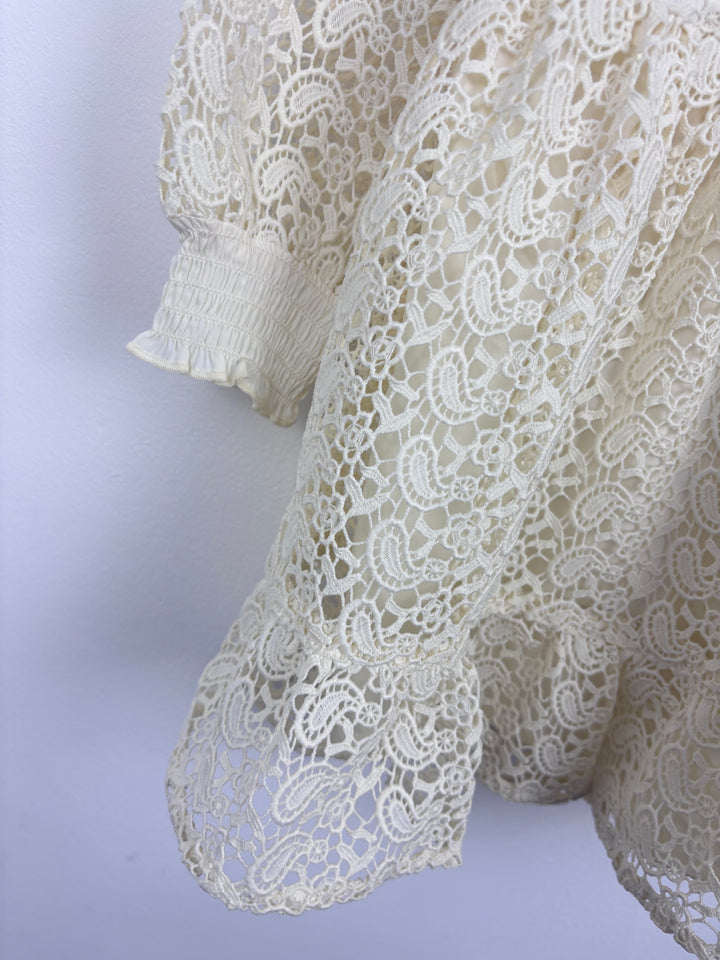 River Island Cream Lace Dress 2-3 Years-Dresses-Second Snuggle Preloved