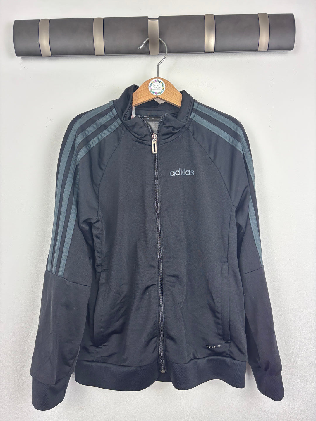 Adidas Black Climacool Zip Jacket 7-8 Years-Jackets-Second Snuggle Preloved