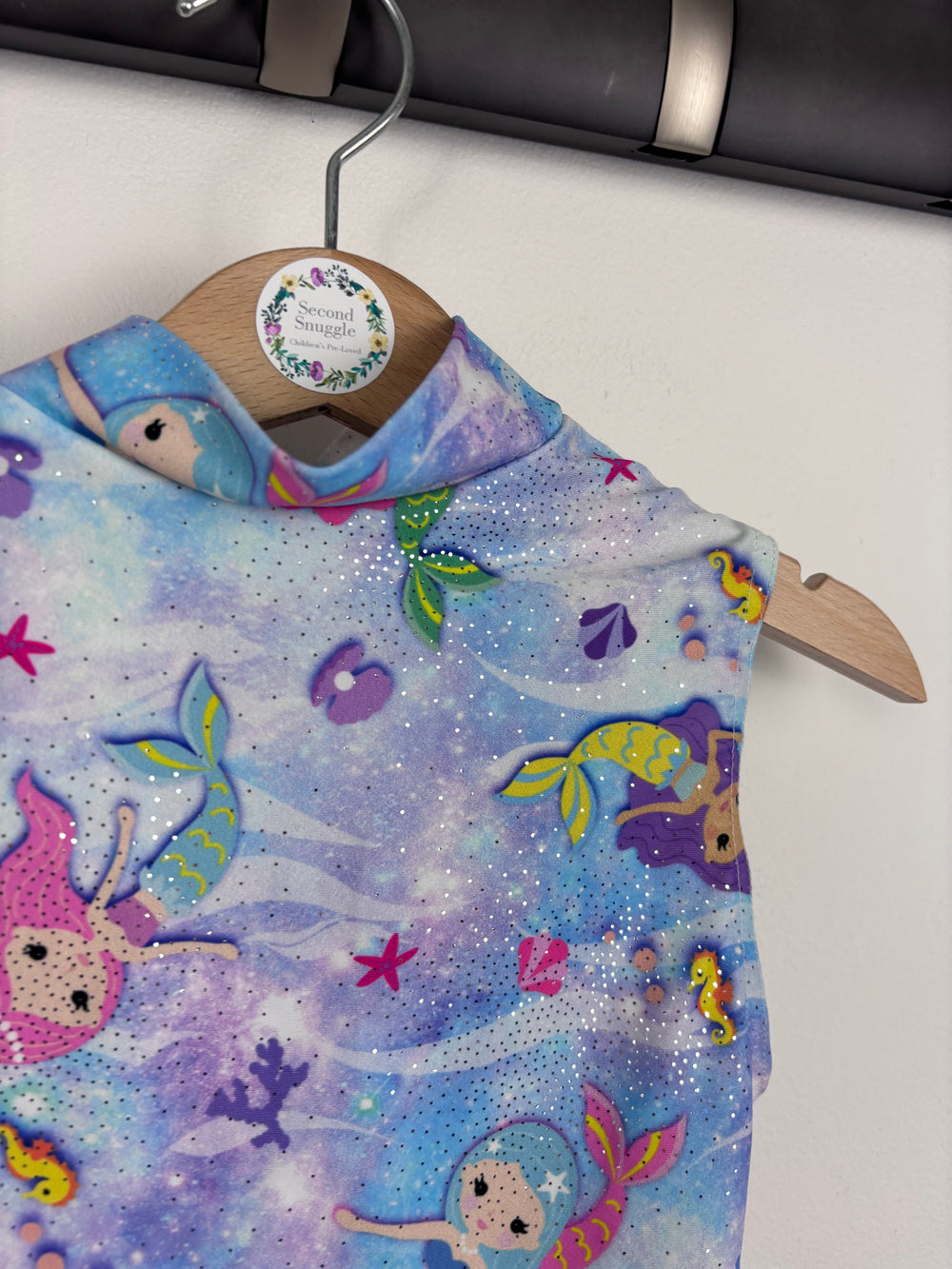 1st Position Mermaid Print Leotard M (28cm)-Leotards-Second Snuggle Preloved