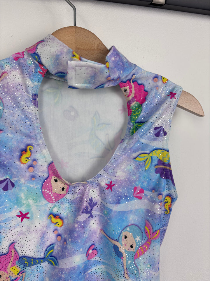 1st Position Mermaid Print Leotard M (28cm)-Leotards-Second Snuggle Preloved