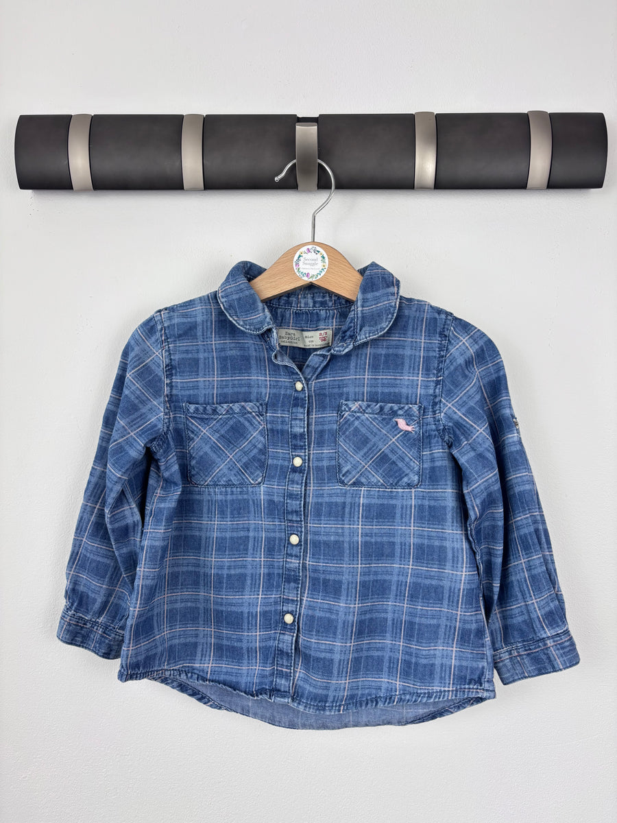 Zara Denim Shirt 2–3 Years-Shirts-Second Snuggle Preloved