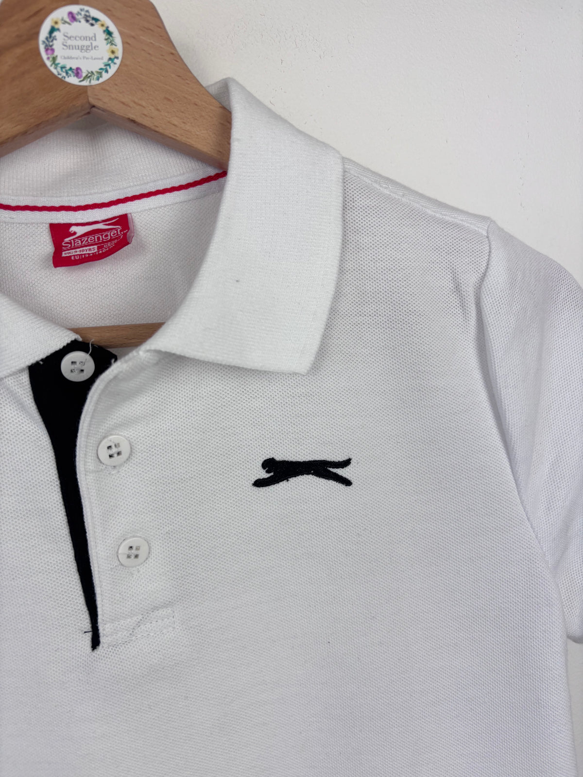 Slazenger White Polo Shirt 9–10 Years-Tops-Second Snuggle Preloved