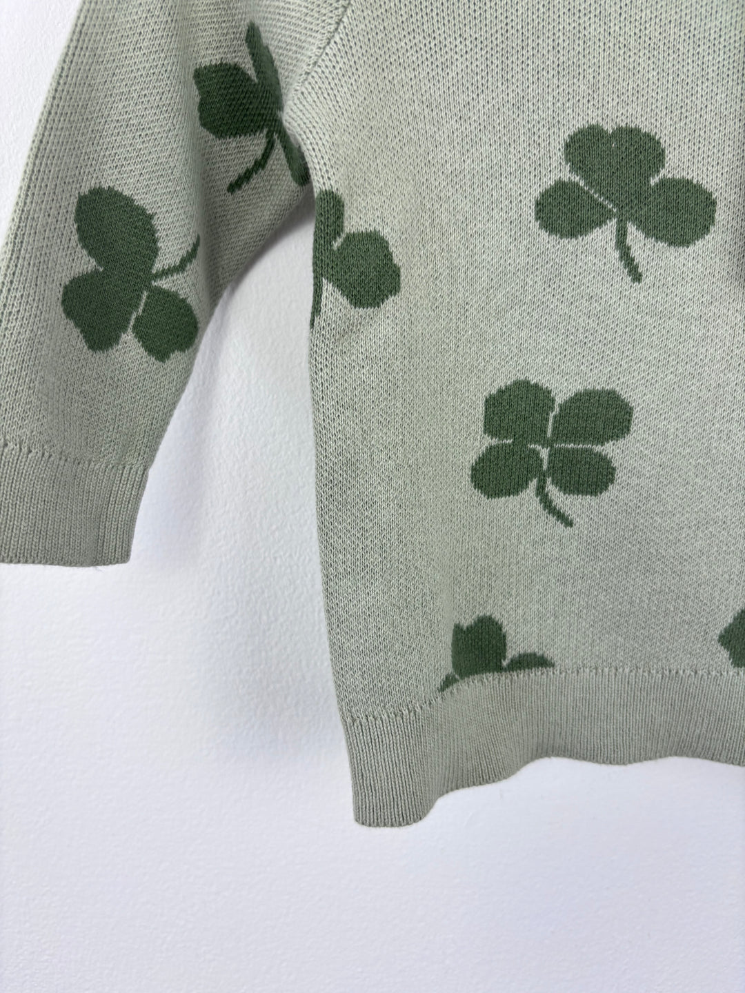 Lindex Green Clover Knit Jumper 4–6 Months-Jumpers-Second Snuggle Preloved