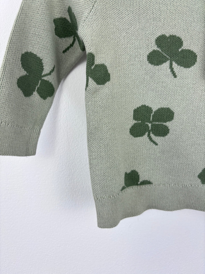 Lindex Green Clover Knit Jumper 4–6 Months-Jumpers-Second Snuggle Preloved