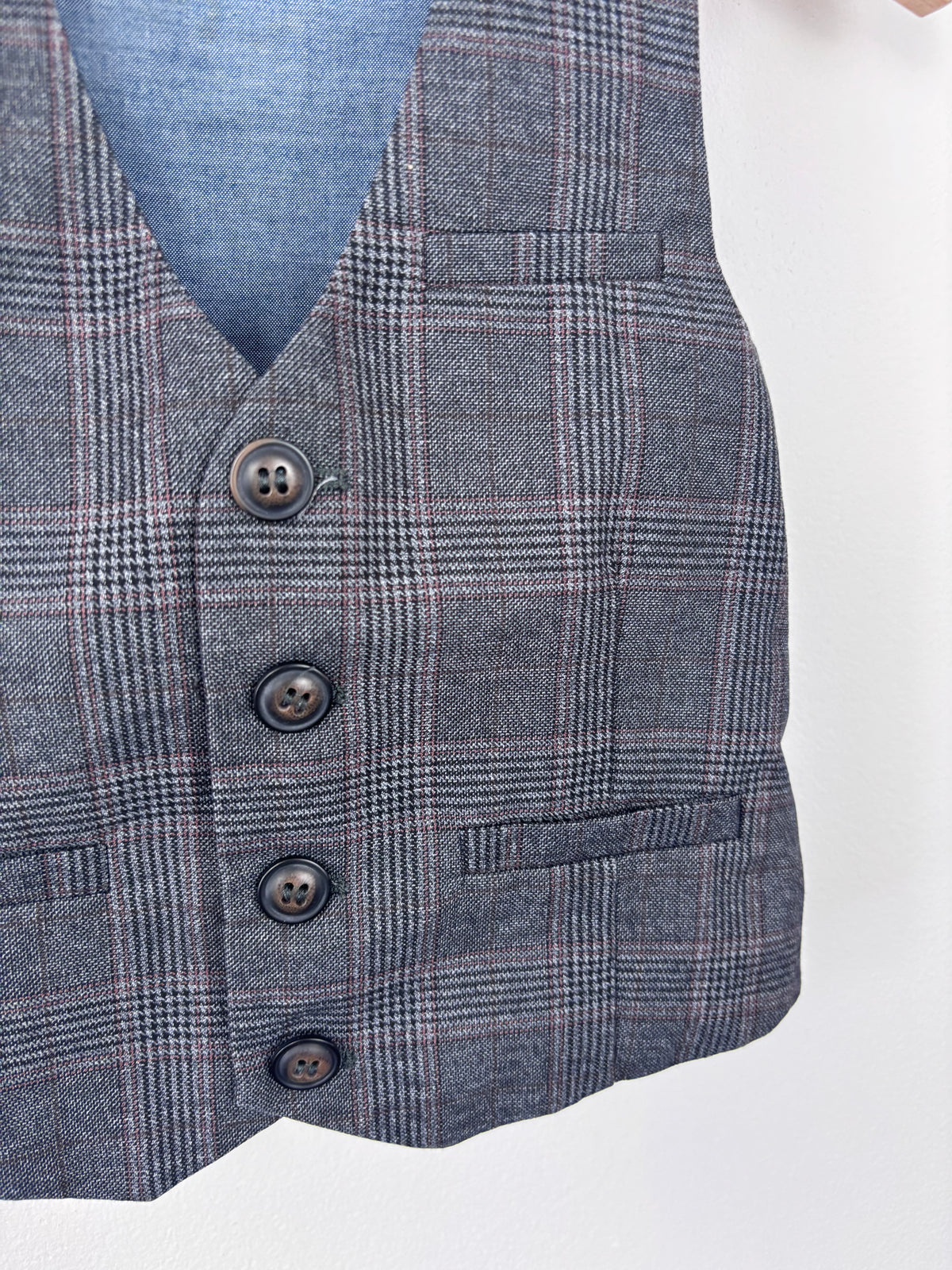 Next Check Waistcoat 12-18 Months-Suits-Second Snuggle Preloved