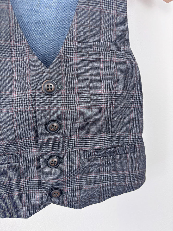 Next Check Waistcoat 12-18 Months-Suits-Second Snuggle Preloved
