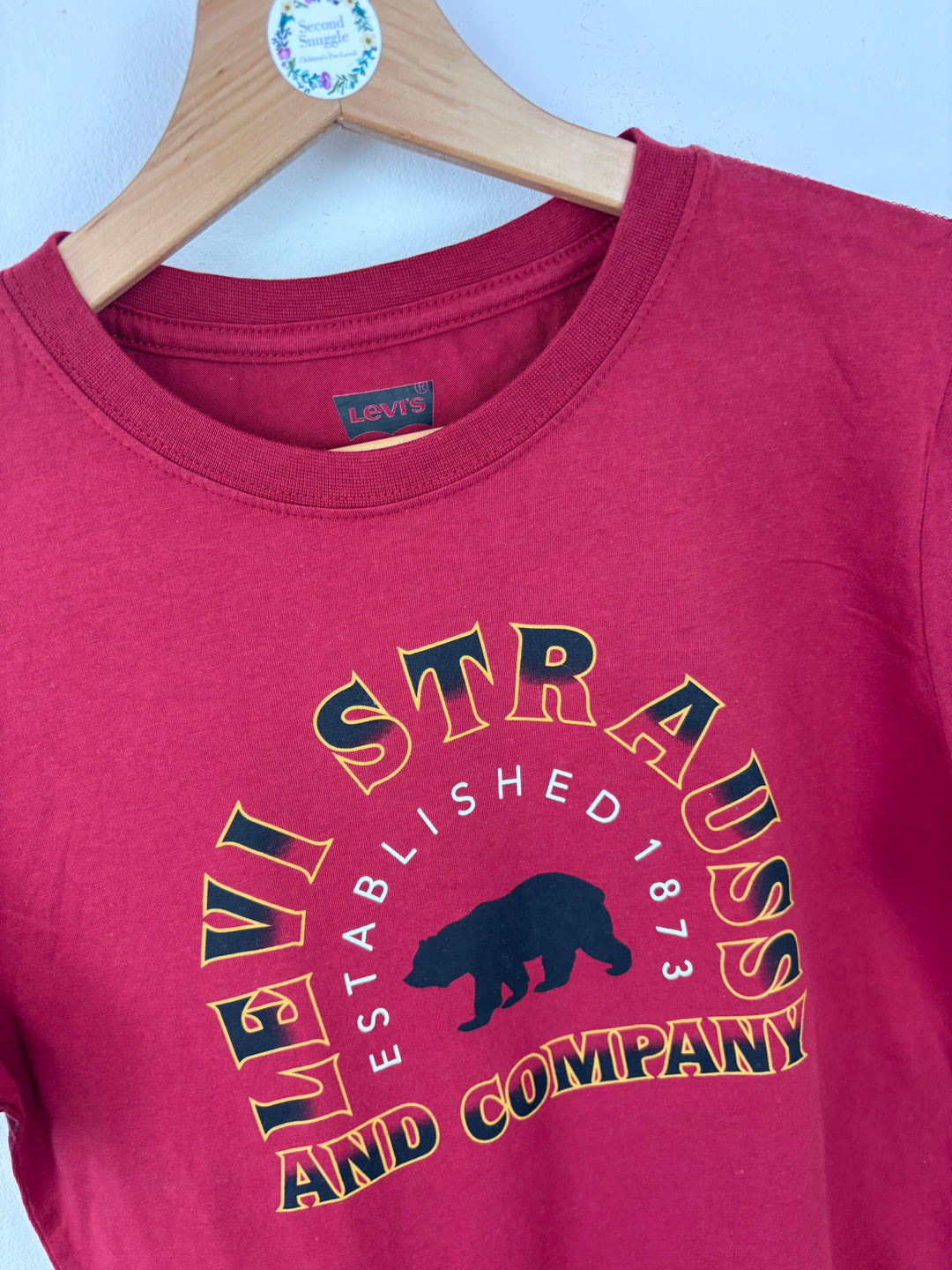 Levi’s Burgundy Graphic T-Shirt 12-13 Years-Tops-Second Snuggle Preloved
