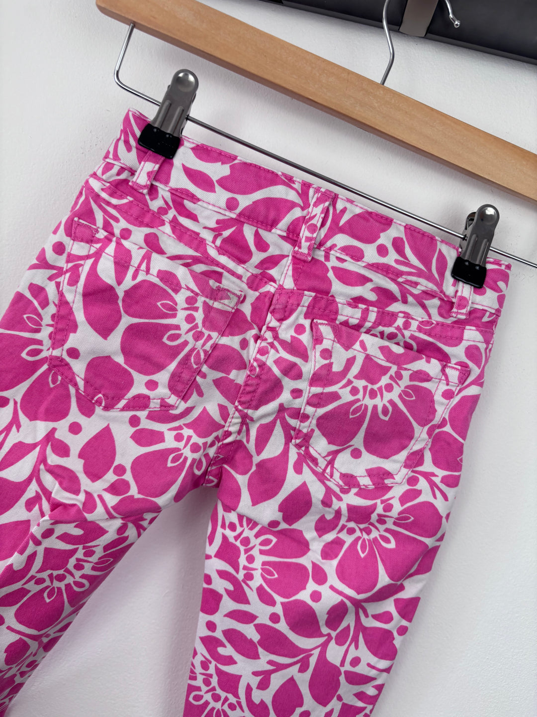 Mini Boden Pink Floral Jeans 5 Years
