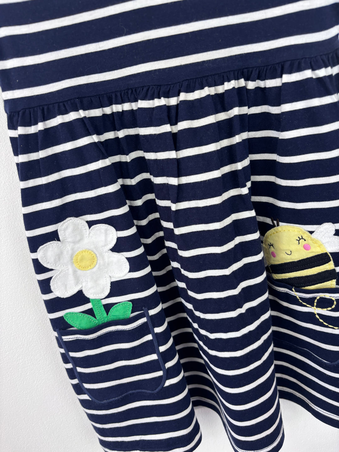 F&F Navy Stripe Bee Dress 5–6 Years-Dresses-Second Snuggle Preloved