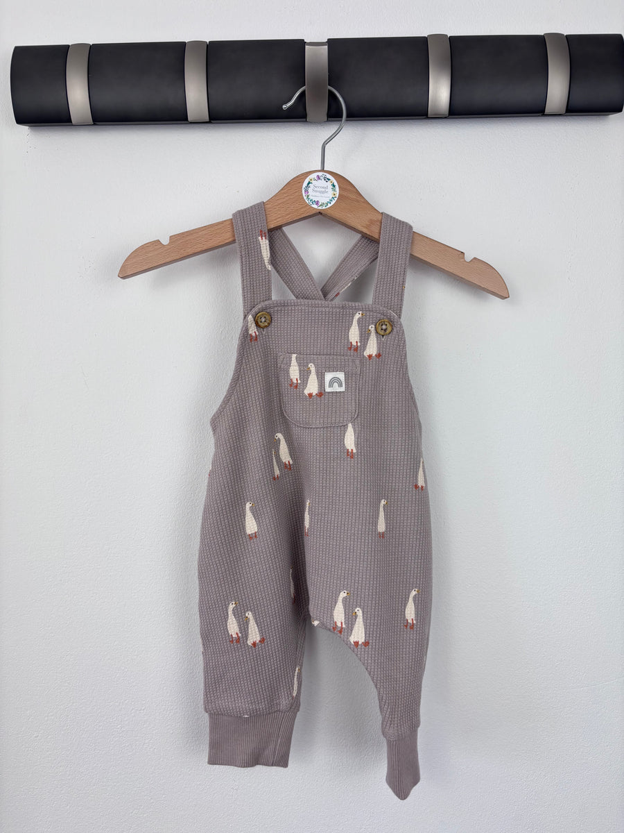 Lindex Duck Print Dungarees 1–2 Months-Dungarees-Second Snuggle Preloved