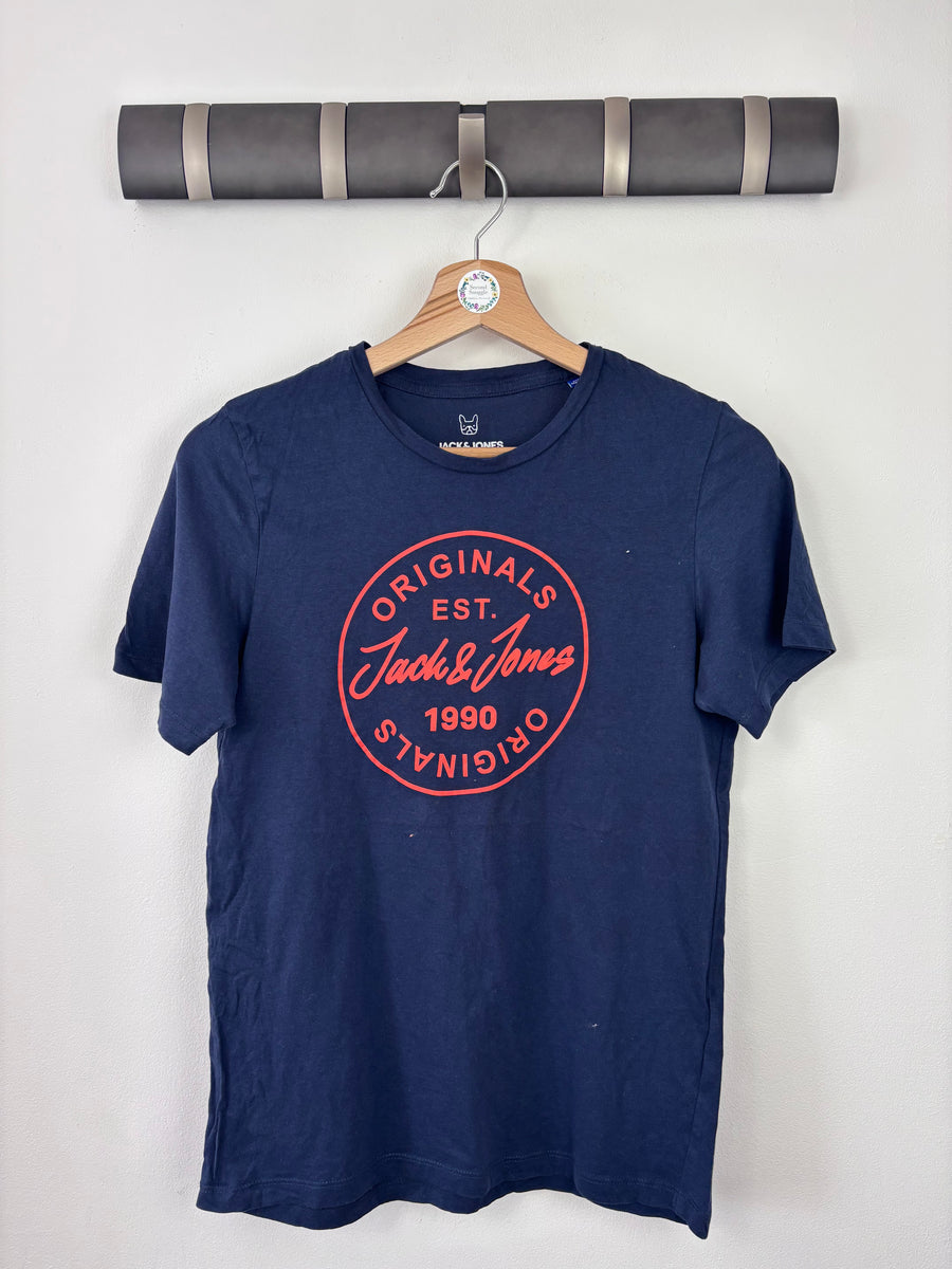 Jack & Jones Navy Originals T-Shirt 14 Years-Tops-Second Snuggle Preloved