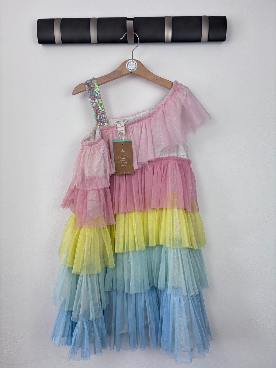 Monsoon Rainbow Tulle Dress 8 Years-Dresses-Second Snuggle Preloved