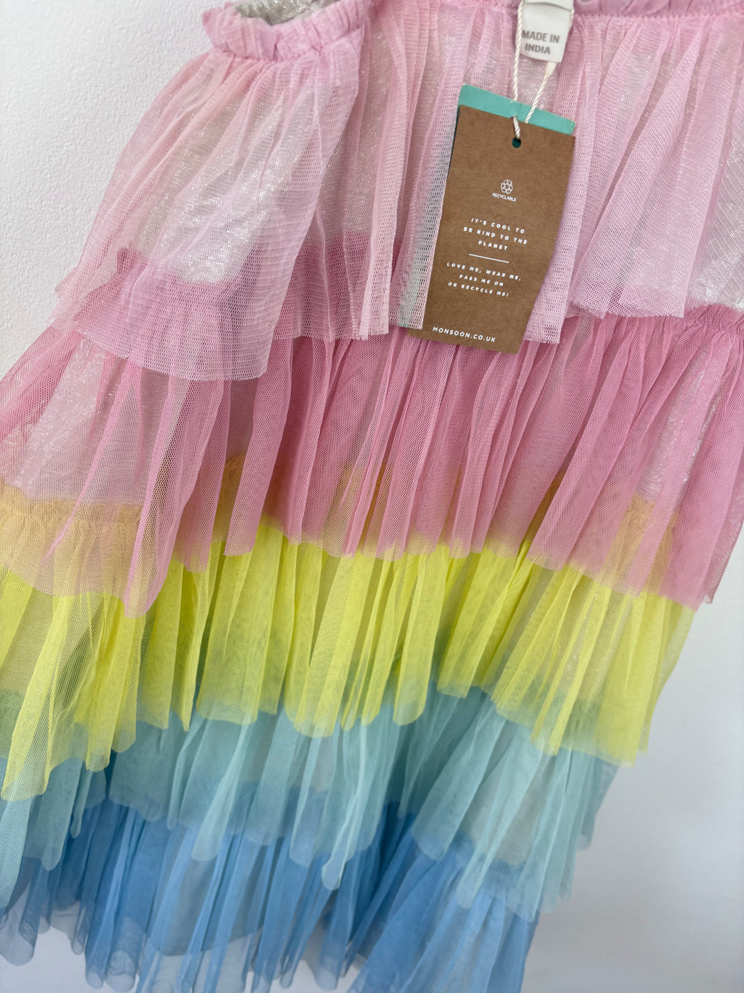 Monsoon Rainbow Tulle Dress 8 Years-Dresses-Second Snuggle Preloved