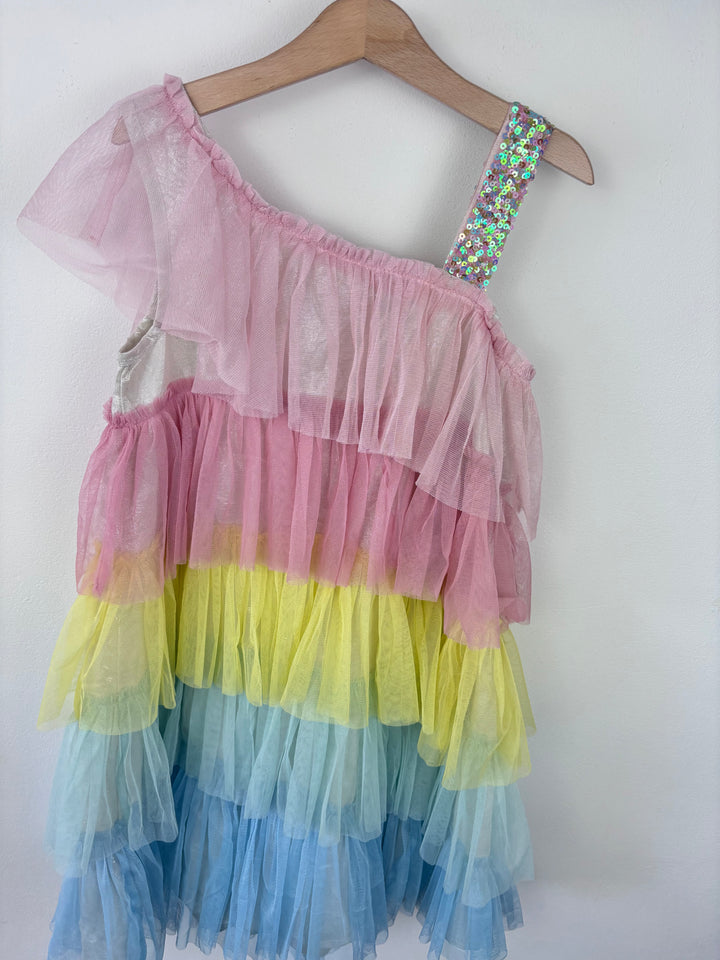 Monsoon Rainbow Tulle Dress 8 Years-Dresses-Second Snuggle Preloved