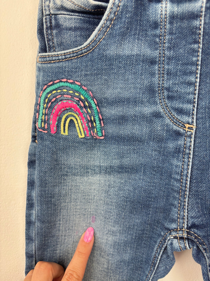 Next Unicorn Rainbow Jeans 5-6 Years-Trousers-Second Snuggle Preloved