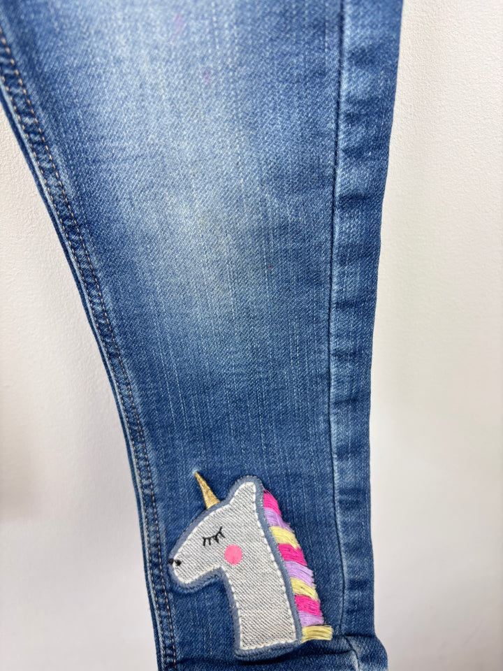 Next Unicorn Rainbow Jeans 5-6 Years-Trousers-Second Snuggle Preloved