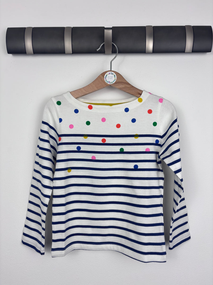 Boden Stripe and Spot Long Sleeve Top 3–4 Years-Tops-Second Snuggle Preloved