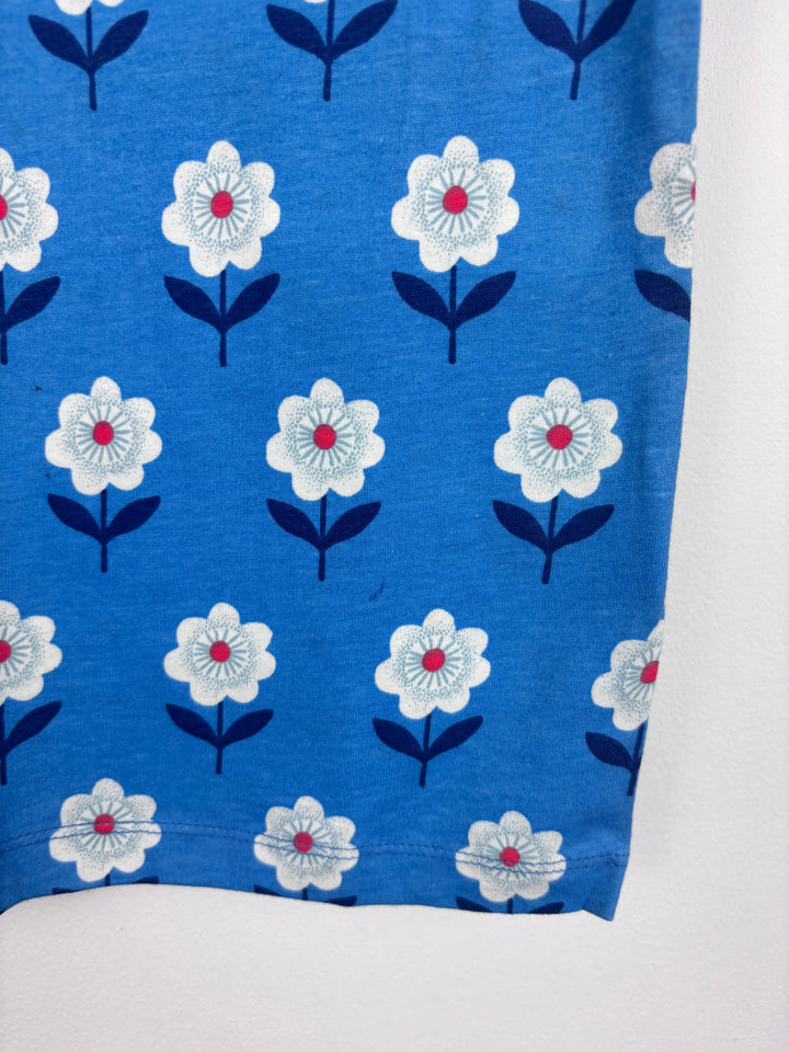 Mini Boden Blue Flower and Stripe T-Shirt 4–5 Years-Tops-Second Snuggle Preloved