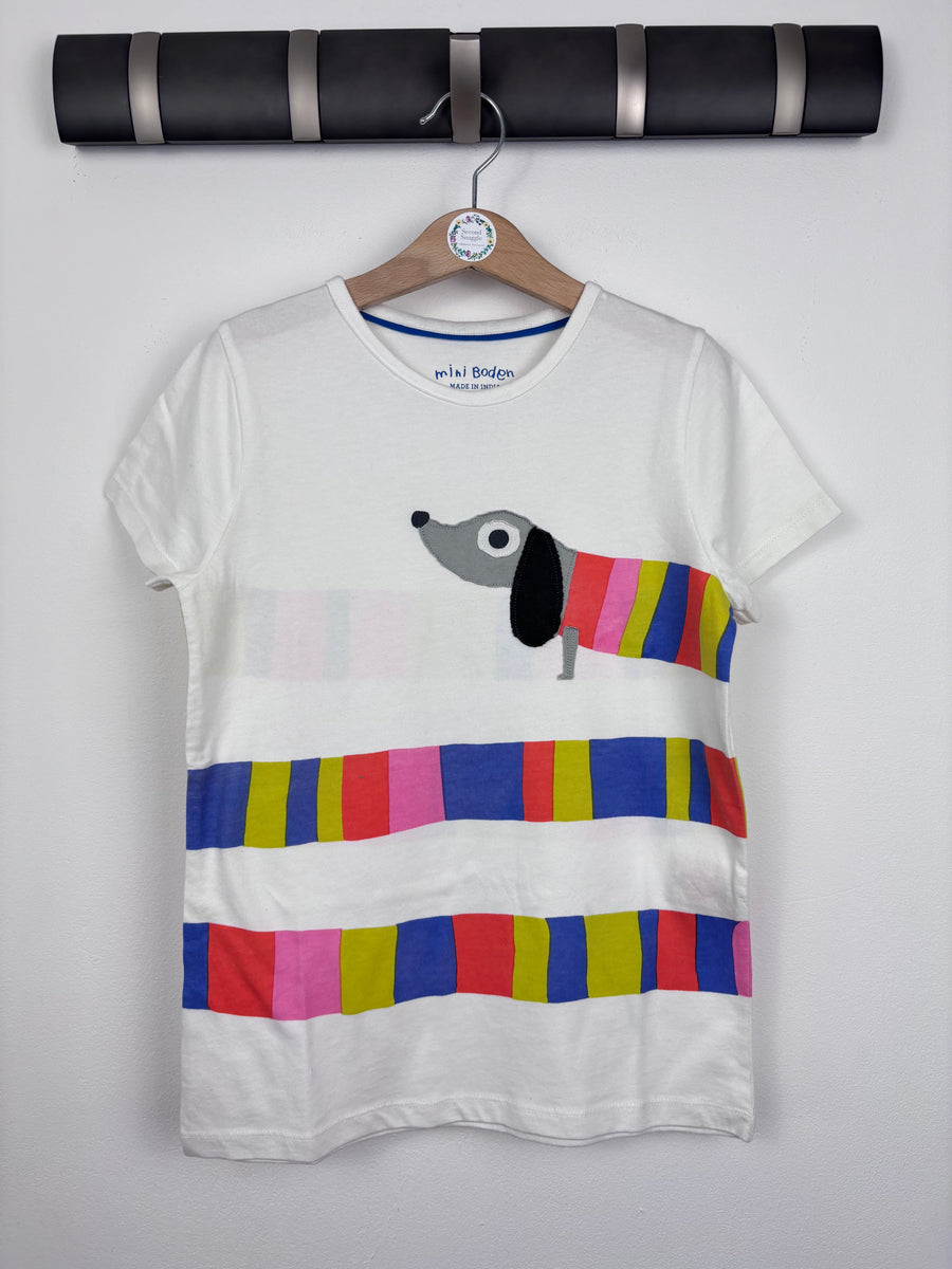 Mini Boden Stripe Sausage Dog T-Shirt 9–10 Years-Tops-Second Snuggle Preloved