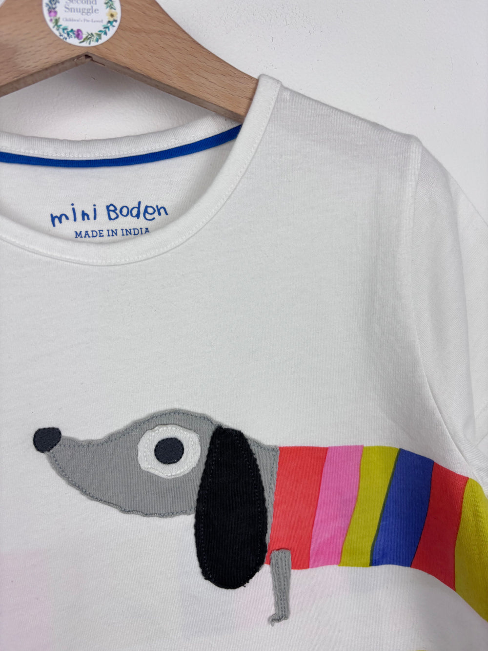 Mini Boden Stripe Sausage Dog T-Shirt 9–10 Years-Tops-Second Snuggle Preloved