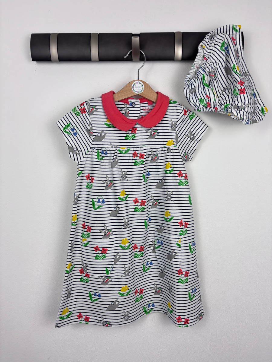Baby Boden Striped Animal Dress with Bloomers 18–24 Months-Dresses-Second Snuggle Preloved