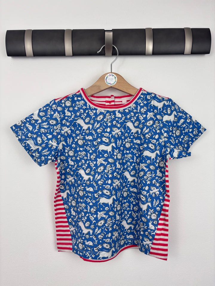 Mini Boden Blue Unicorn Print Tee 5–6 Years-Tops-Second Snuggle Preloved