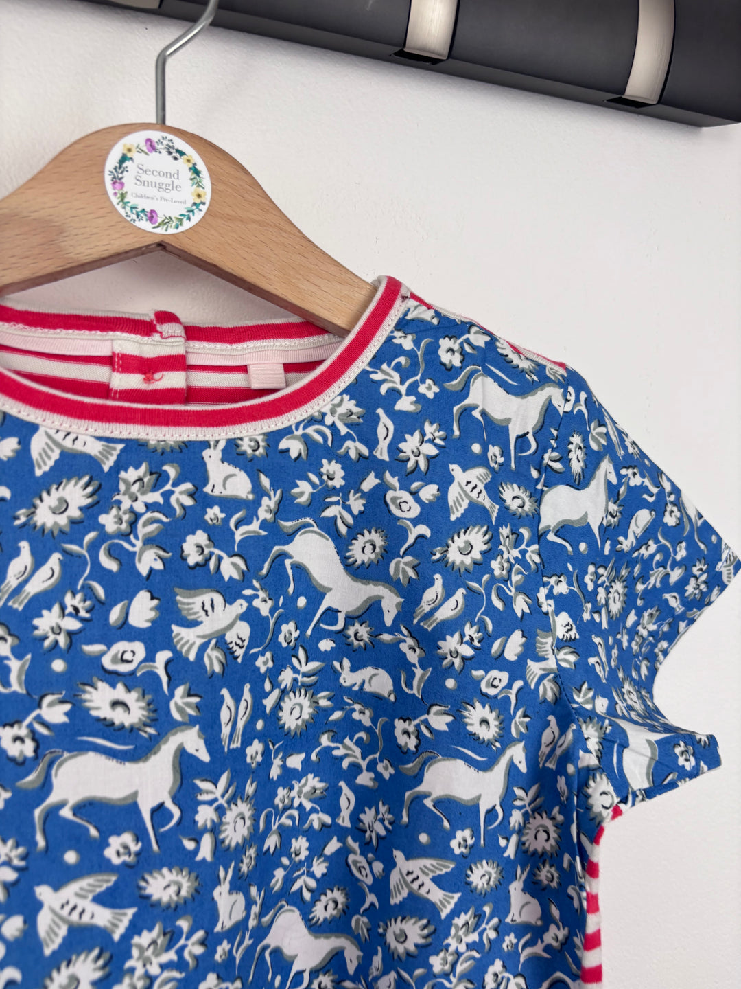 Mini Boden Blue Unicorn Print Tee 5–6 Years-Tops-Second Snuggle Preloved