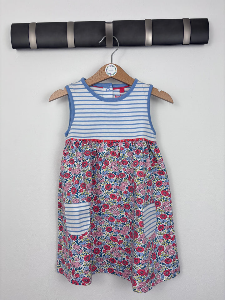 Baby Boden Floral and Stripe Pocket Dress 18–24 Months-Dresses-Second Snuggle Preloved