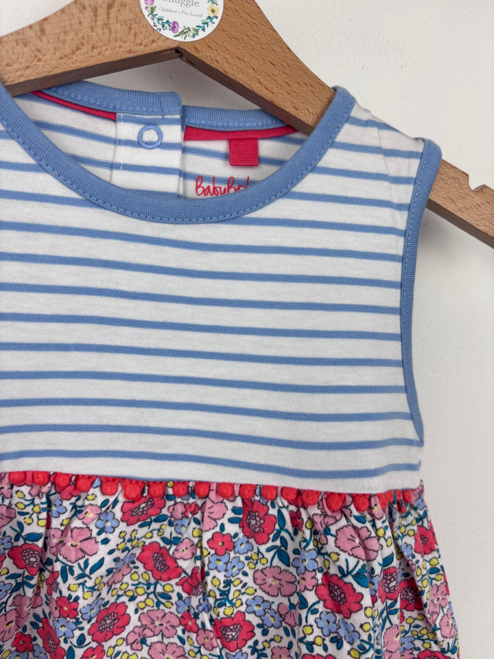 Baby Boden Floral and Stripe Pocket Dress 18–24 Months-Dresses-Second Snuggle Preloved