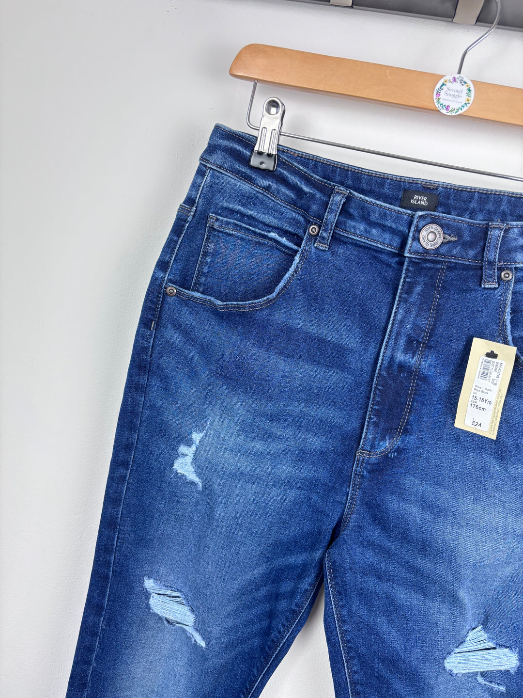 River Island Ollie Spray On Jeans 15–16 Years-Trousers-Second Snuggle Preloved