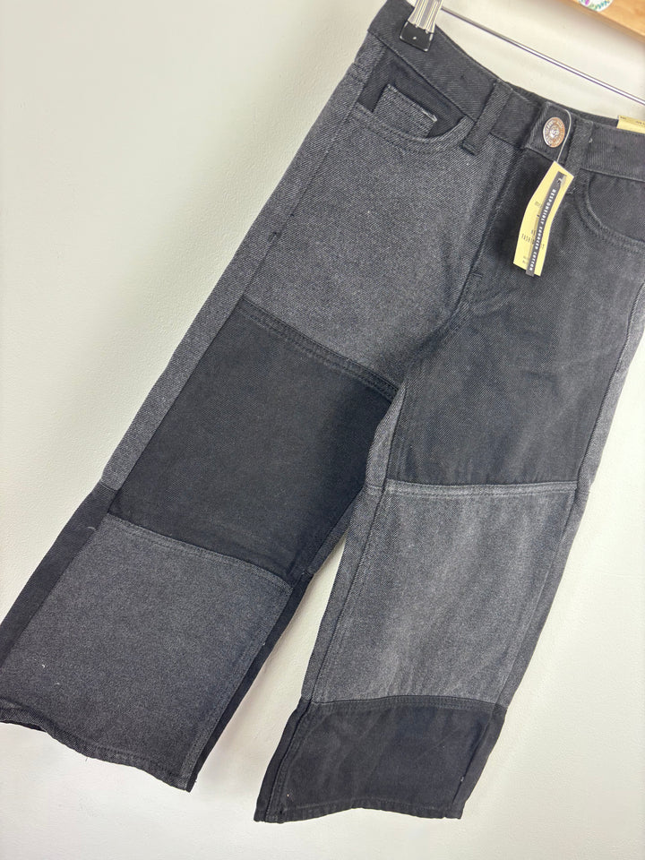 River Island Patchwork Wide Leg Jeans 5 Years-Trousers-Second Snuggle Preloved