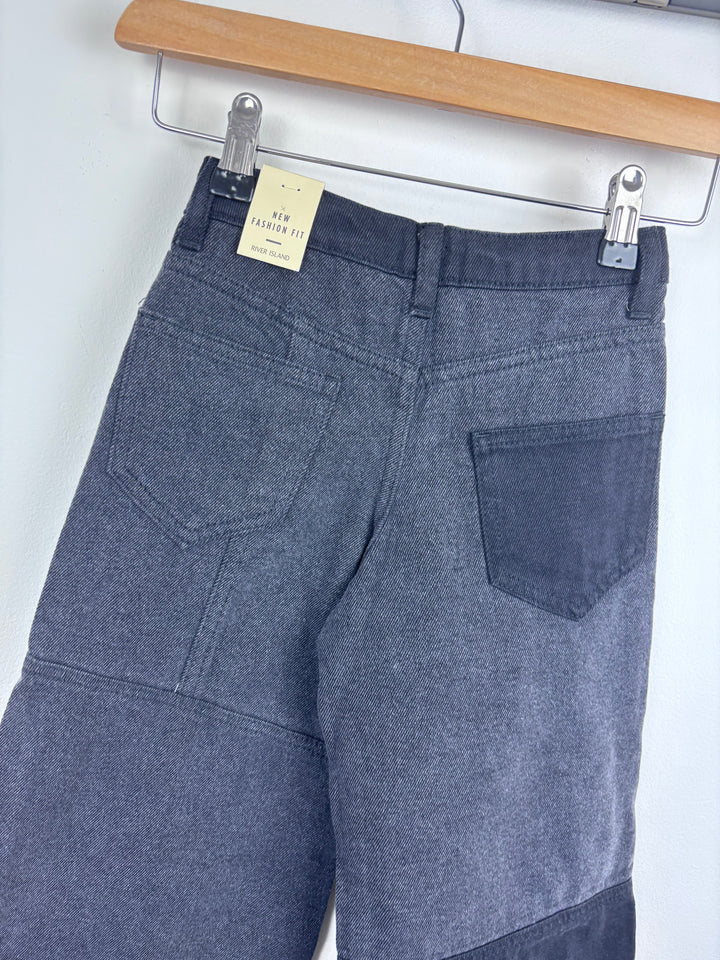 River Island Patchwork Wide Leg Jeans 5 Years-Trousers-Second Snuggle Preloved