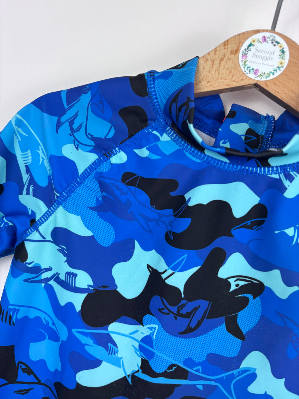Next Shark Rash Vest & Swim Shorts Set 3–4 Years-Swimming-Second Snuggle Preloved