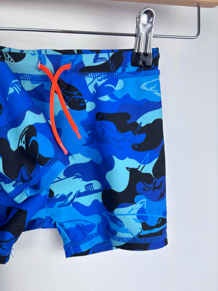 Next Shark Rash Vest & Swim Shorts Set 3–4 Years-Swimming-Second Snuggle Preloved