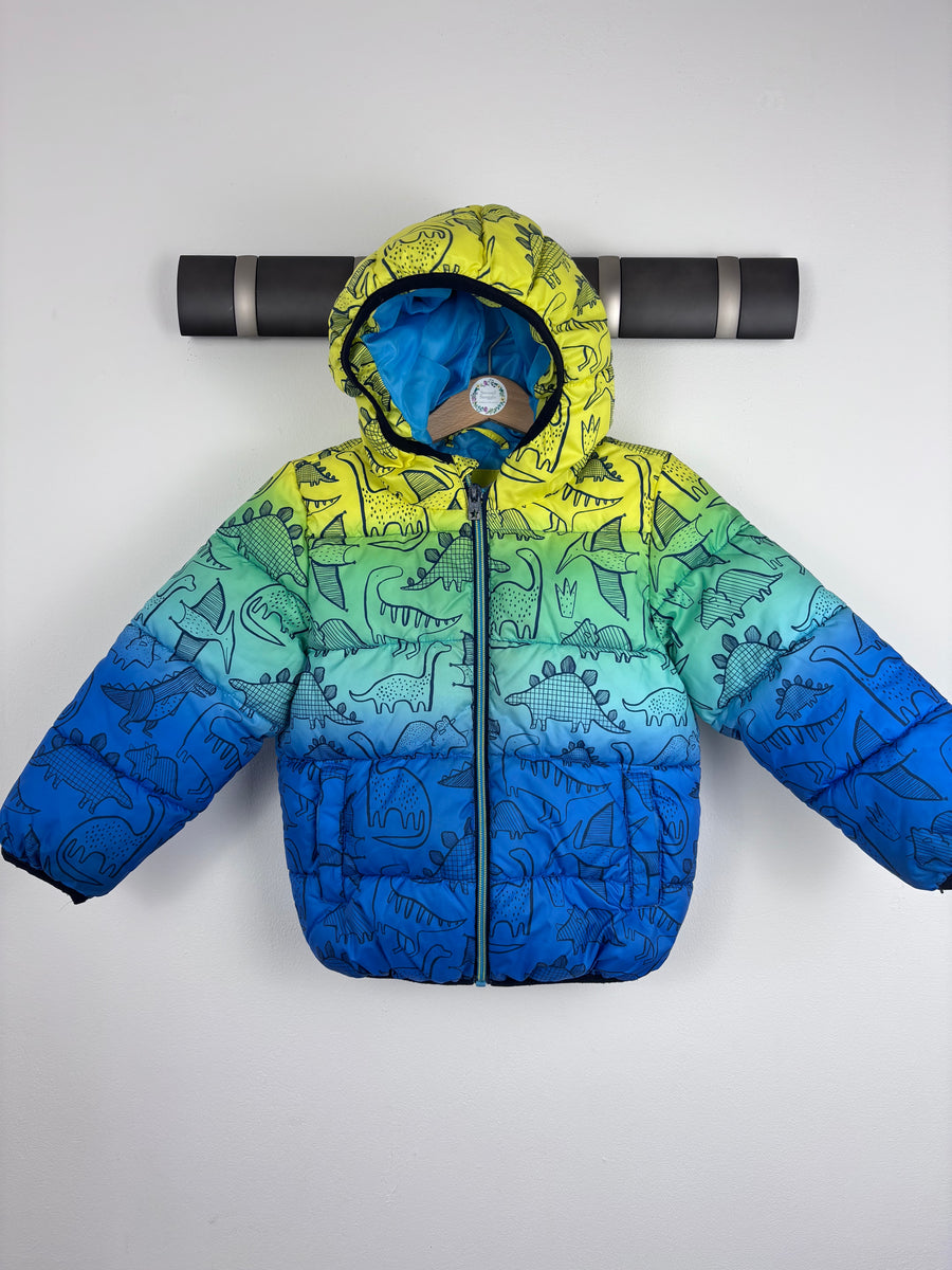 Next Dinosaur Puffer Jacket 3–4 Years-Coats-Second Snuggle Preloved