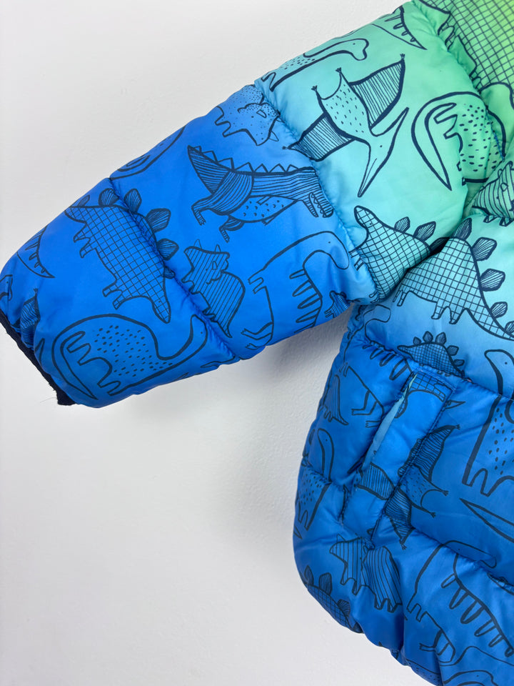 Next Dinosaur Puffer Jacket 3–4 Years-Coats-Second Snuggle Preloved