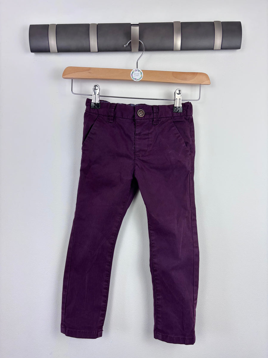 Next Purple Chinos 2–3 Years-Trousers-Second Snuggle Preloved