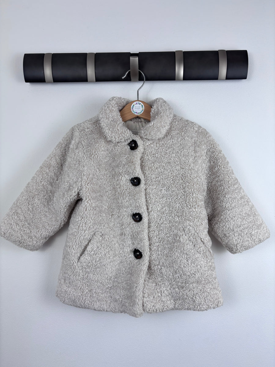 Next Cream Teddy Coat 12–18 Months-Coats-Second Snuggle Preloved
