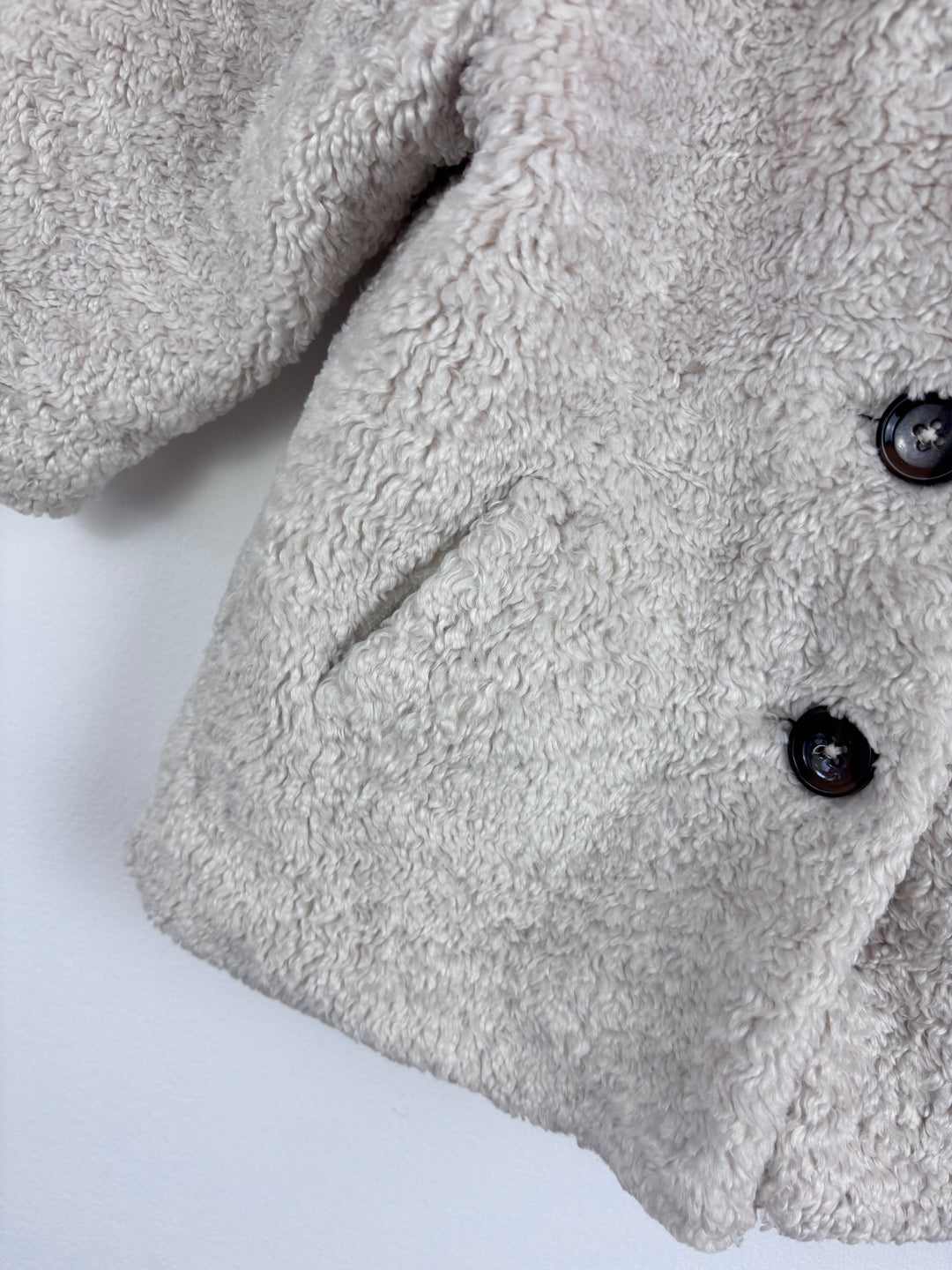 Next Cream Teddy Coat 12–18 Months-Coats-Second Snuggle Preloved