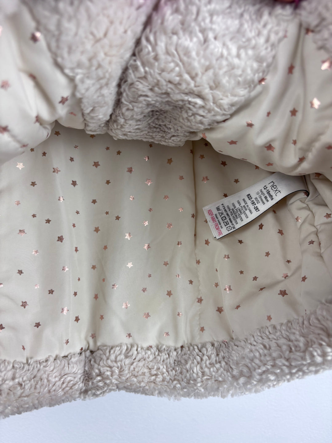 Next Cream Teddy Coat 12–18 Months-Coats-Second Snuggle Preloved
