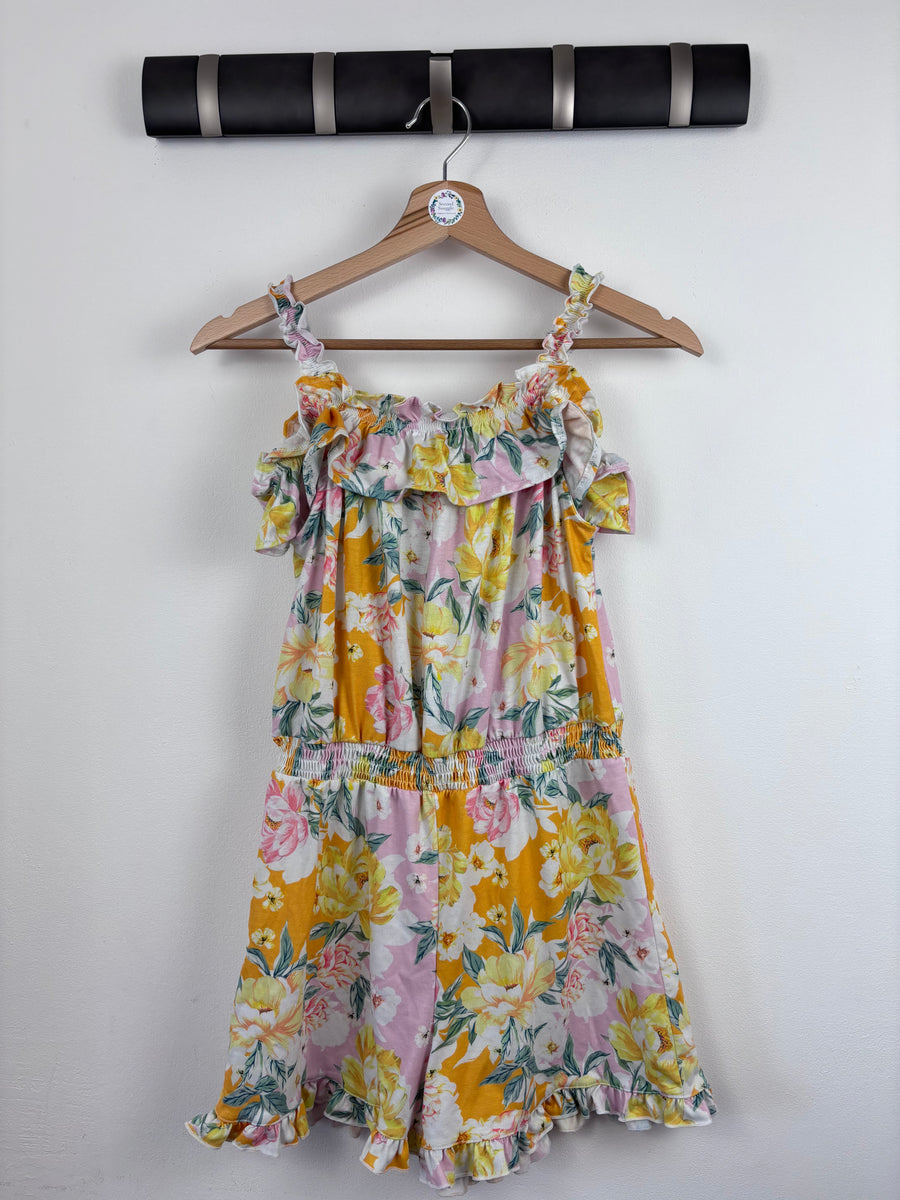 River Island Floral Ruffle Playsuit 11–12 Years-Play Suits-Second Snuggle Preloved