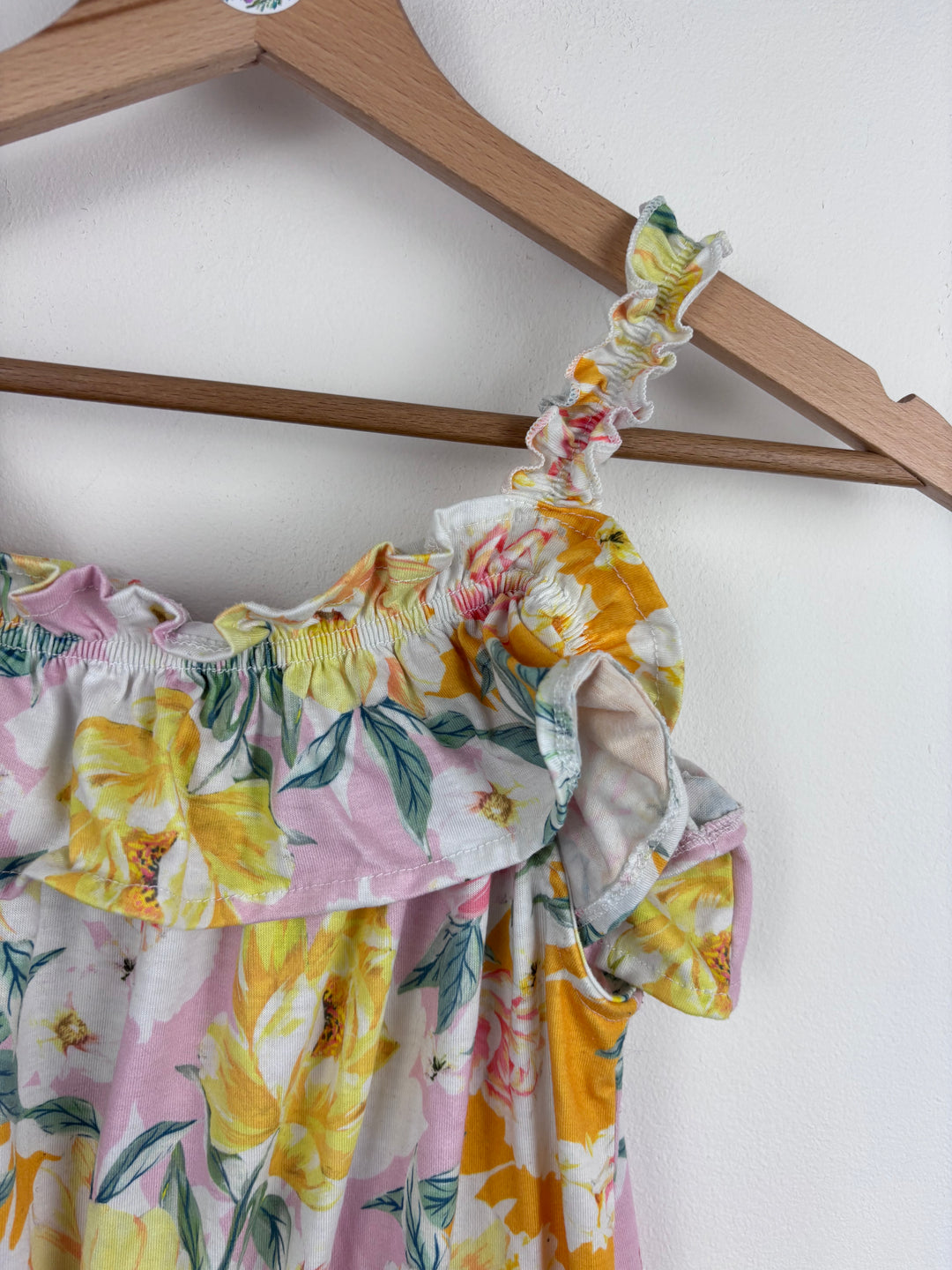 River Island Floral Ruffle Playsuit 11–12 Years-Play Suits-Second Snuggle Preloved