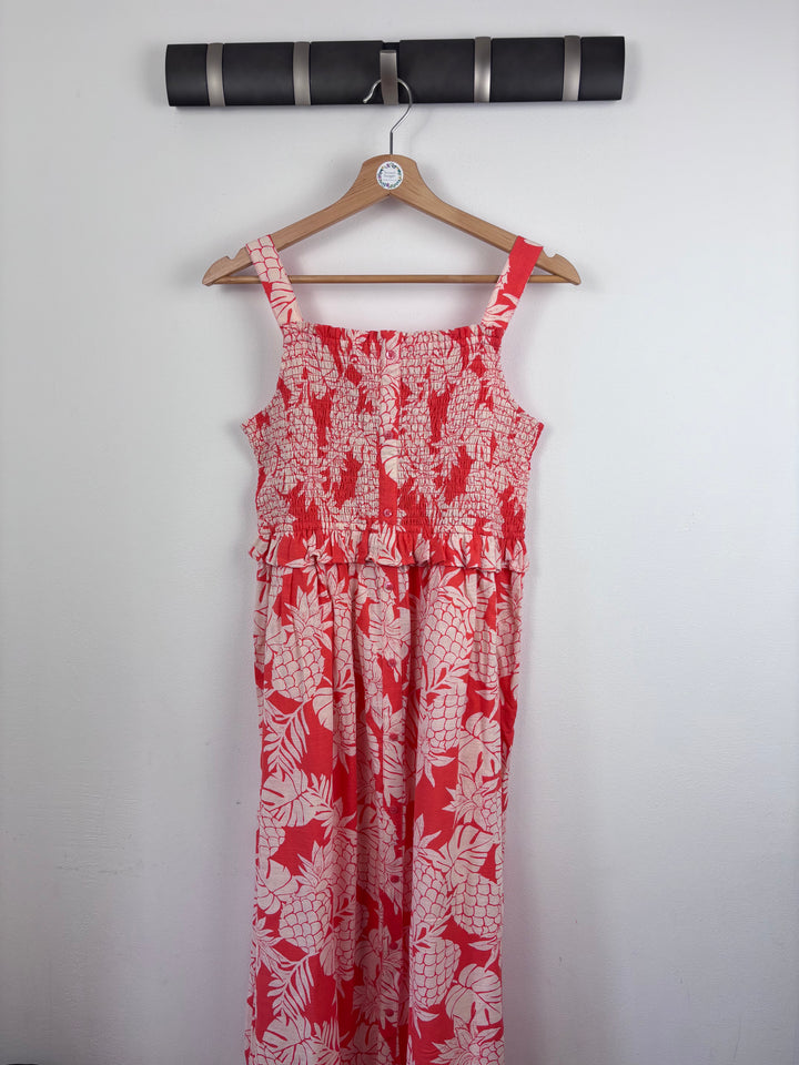 M&S Red Pineapple Jumpsuit 13–14 Years-Dresses-Second Snuggle Preloved