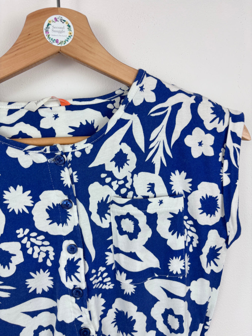 John Lewis Blue Floral Playsuit 12 Years-Play Suits-Second Snuggle Preloved