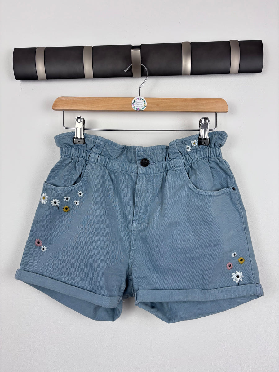 M&S Embroidered Shorts 13–14 Years-Shorts-Second Snuggle Preloved